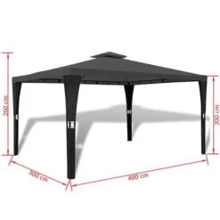 VidaXL Prieel Met Dak 3x4 M Donkergrijs 9 VidaXL Prieel Met Dak 3x4 M Donkergrijs -Buitenparasol Winkel 89edea0bbddb43ffaaddd0268b03c9b8