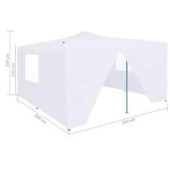 VidaXL Prieel Inklapbaar Met 4 Zijwanden 5x5 M Wit -Buitenparasol Winkel 9e32539f67b14010a1d6f625c9acb369