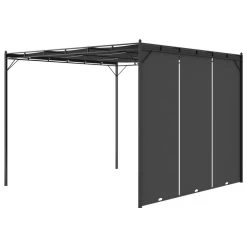VidaXL Tuinprieel Met Zijgordijn 3x3x2,25 M Antraciet -Buitenparasol Winkel adc3a24664b84972b323f61b20b4ce92