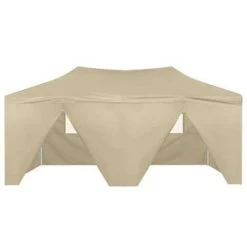 VidaXL Partytent Met 4 Zijwanden Inklapbaar 3x6 M Staal Crème -Buitenparasol Winkel afede5d978c54a38a5fd491dfbcf1291