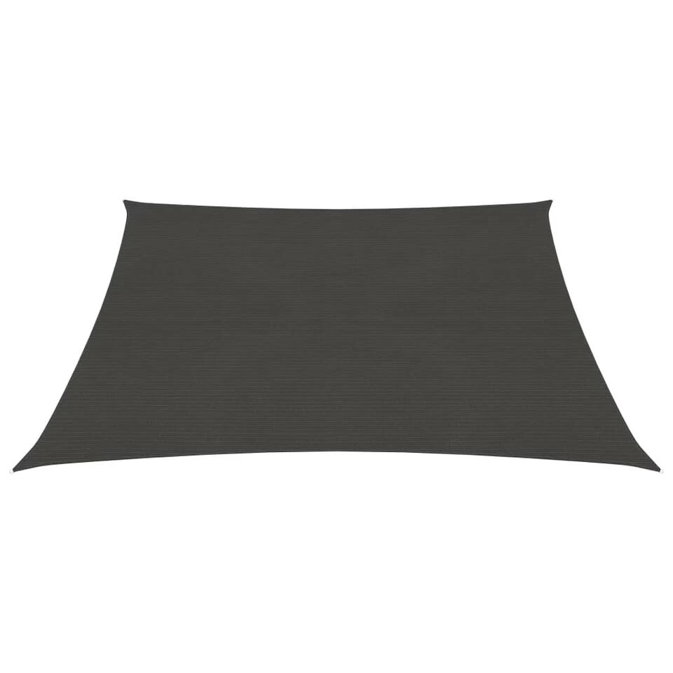 VidaXL Zonnezeil 160 G/m² 2,5x2,5 M HDPE Antracietkleurig 4 VidaXL Zonnezeil 160 G/m² 2,5x2,5 M HDPE Antracietkleurig - Afbeelding 2