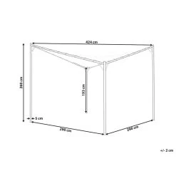Beliani Tuinpaviljoen AVENTINE - Grijs Polyester, Staal -Buitenparasol Winkel c6baa46e154b4c26a8809d57ea7ebeb2
