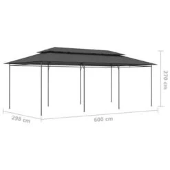 VidaXL Prieel 600x298x270 Cm Antraciet -Buitenparasol Winkel d3b815bc1e73480db847c2b2f562db89