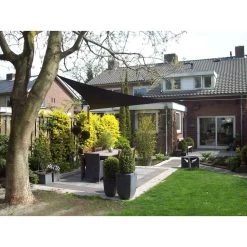 Sunfighters 90 Graden Driehoek 4x5x6,4 Zwart -Buitenparasol Winkel d460fbb5687a440a847829edc15180a0 1