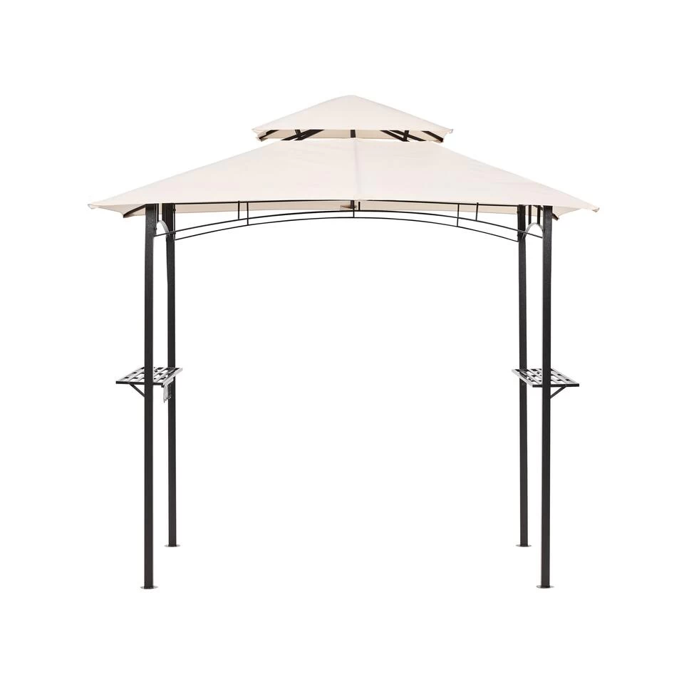 Beliani Tuinpaviljoen NARO - Beige Staal 5 Beliani Tuinpaviljoen NARO - Beige Staal - Afbeelding 3