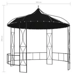 VidaXL Prieel Rond 300x290 Cm Antraciet -Buitenparasol Winkel dd66c36432c34013bb0edca4ed66c9d4