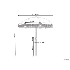 Beliani Marktscherm MONDELLO - Geel Polyester 8 Beliani Marktscherm MONDELLO - Geel Polyester -Buitenparasol Winkel dff05a737fc0474db99faa4fe261b43f
