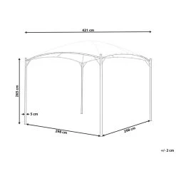 Beliani Tuinpaviljoen VOMERO - Grijs Polyester, Staal 8 Beliani Tuinpaviljoen VOMERO - Grijs Polyester, Staal -Buitenparasol Winkel e1ef53051cf34c8fa69f2b2bf859cc70