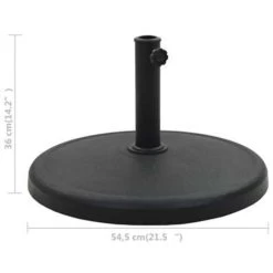 VidaXL Parasolvoet Rond 19 Kg Polyresin Zwart -Buitenparasol Winkel e784b2dac9544f91855082eda61a8b4c
