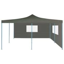 VidaXL Prieel Inklapbaar Met 2 Zijwanden 5x5 M Antraciet -Buitenparasol Winkel ee50a73e311d4d279b1c734f52c2192e