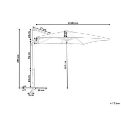 Beliani Cantilever Parasol MONZA II - Groen Polyester -Buitenparasol Winkel f6c3d02683a344508c981cbcc47662d8 1