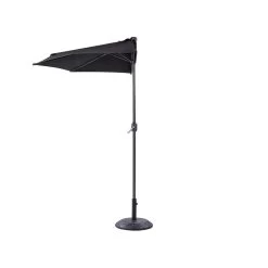 Beliani Halfronde Parasol GALATI - Zwart Polyester 9 Beliani Halfronde Parasol GALATI - Zwart Polyester -Buitenparasol Winkel fcf48a3a9af5419a98053ae138bfb1c0