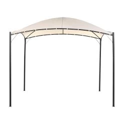 Beliani Tuinpaviljoen VOMERO - Beige Polyester, Staal -Buitenparasol Winkel fe7868abbb8c4c91ae9867839d20571b