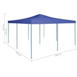 VidaXL Prieel Inklapbaar 5x5 M Blauw 7 VidaXL Prieel Inklapbaar 5x5 M Blauw -Buitenparasol Winkel ff07d1b2662f4703929baeff966d79a4